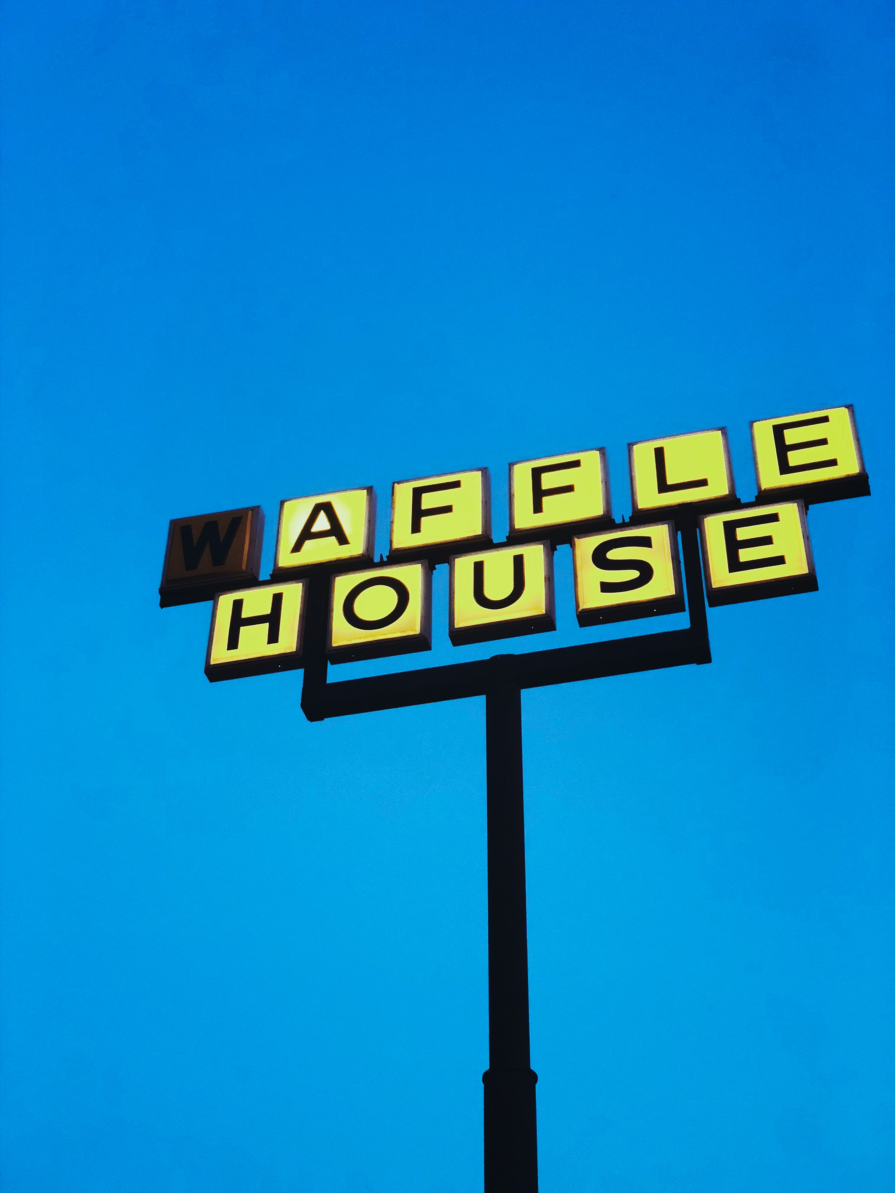 Waffle House road signage